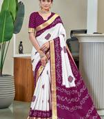 Buti hand block print with hevay zari bodar sarees