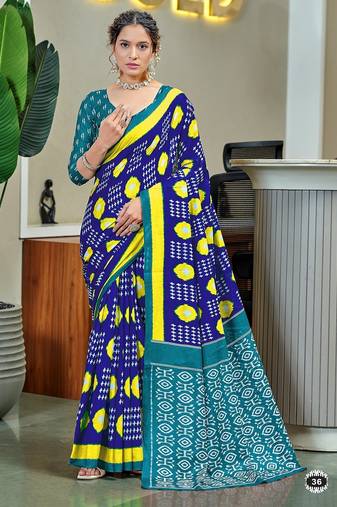 Pure cotton bandhani and ajrak block print sarees