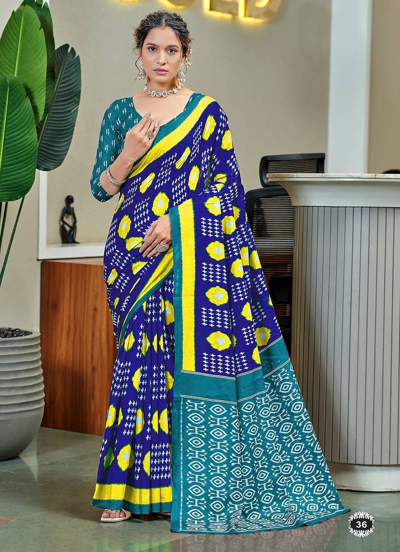 Pure cotton bandhani and ajrak block print sarees