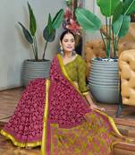 Hand block print with hevay zari bodar sarees