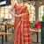 Hand block print with hevay zari bodar sarees