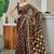 Hand block print with hevay zari bodar sarees
