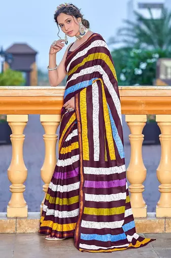 Hand block print with hevay zari bodar sarees