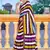 Hand block print with hevay zari bodar sarees
