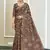 Hand block print with hevay zari bodar sarees