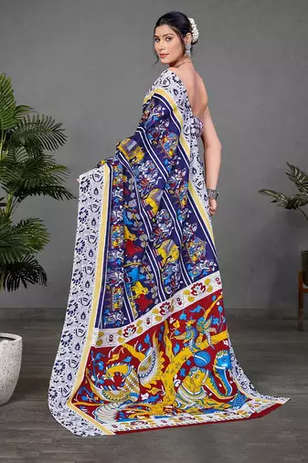 Kalmkari print mul cotton saree collection