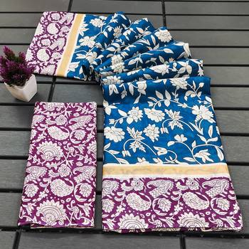 Kalmkari print mul cotton saree collection 1