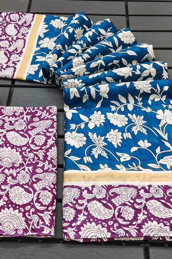 Kalmkari print mul cotton saree collection