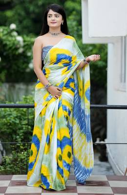 Ajrakh fancy hand block mulmul cotton sarees 1
