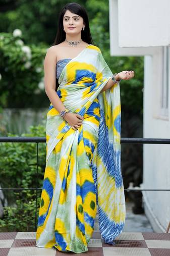 Ajrakh fancy hand block mulmul cotton sarees