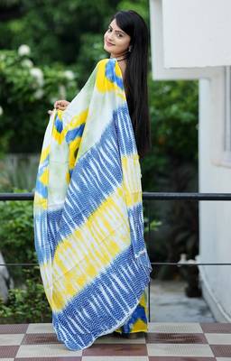 Ajrakh fancy hand block mulmul cotton sarees 3