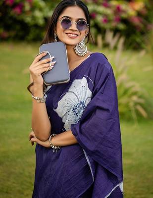Pure cotton hand  block print flower test sarees 2