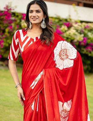 Pure cotton hand  block print flower test sarees 3