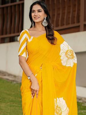 Pure cotton hand  block print flower test sarees 3