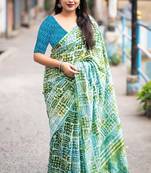 Bagru block print  mulmul cotton sarees