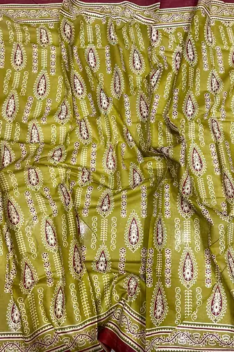 Ajrakh fancy hand block mulmul cotton sarees