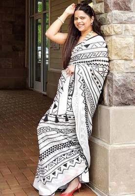 Pure cotton hand  block print sarees  and blouse 2