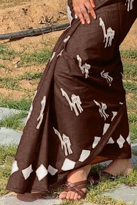 Pure cotton fancy cemal animal tranding jaipur block print sarees 3