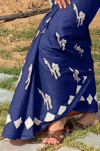 Pure cotton fancy cemal animal tranding jaipur block print sarees