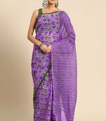 Jaipur hand block ikkat print sarees