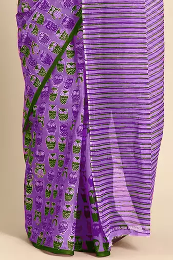 Jaipur hand block ikkat print sarees
