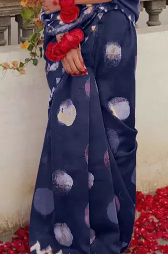 Pure cotton fancy bagru print sarees with blouse pice*