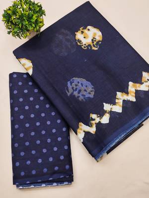 Pure cotton fancy bagru print sarees with blouse pice* 4