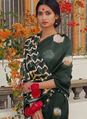Pure cotton fancy bagru print sarees with blouse pice* 2
