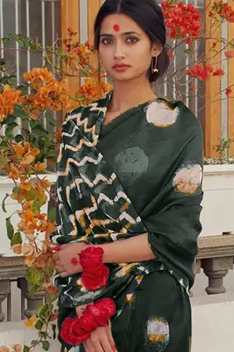 Pure cotton fancy bagru print sarees with blouse pice*