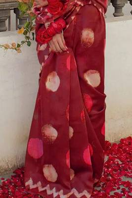 Pure cotton fancy bagru print sarees with blouse pice* 3