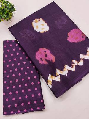 Pure cotton fancy bagru print sarees with blouse pice* 4