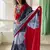 Pure cotton fancy ikkat print sarees with blouse pice*