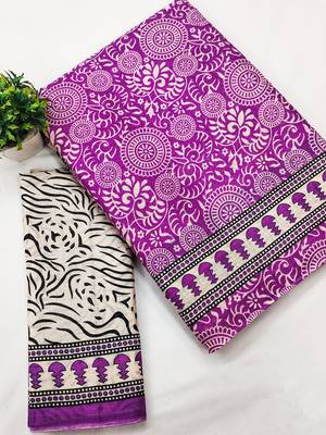 Ajrakh fancy hand block mulmul cotton sarees 4