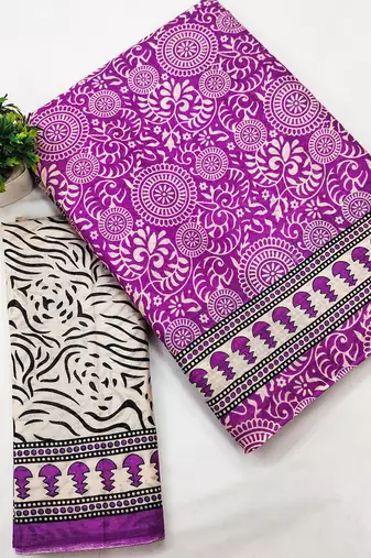 Ajrakh fancy hand block mulmul cotton sarees