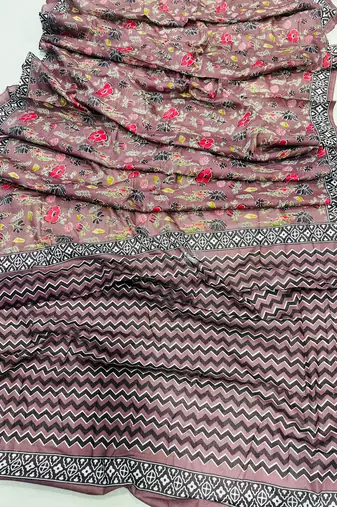 Bagru hand block print pure cotton ajrakh test sarees