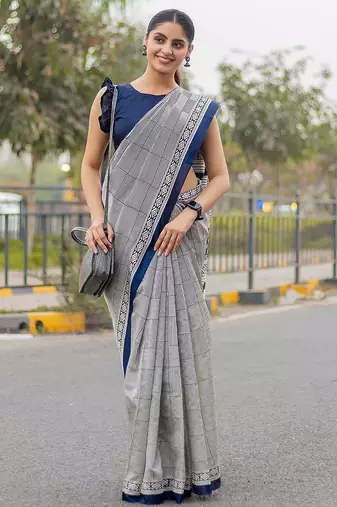 pure cotton fancy jaipuri  print sarees with blouse