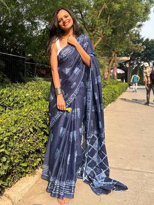 pure cotton fancy jaipuri  print sarees with blouse 1