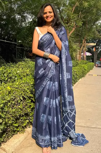 pure cotton fancy jaipuri  print sarees with blouse