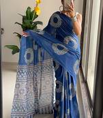 Traditional ajrakh bandhej handblock print sarees