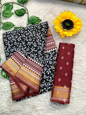 Beutiful bagru bandhani printed sarees with hevy zari bordar 5