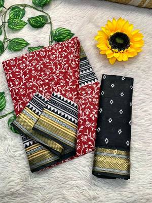 Beutiful bagru bandhani printed sarees with hevy zari bordar 5