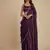 Dark Purple Party wear Lehenga Saree