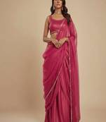Rani Pink Party wear Lehenga Saree
