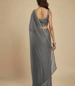 Grey Party wear Lehenga Saree