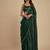 Dark Emerald Party wear Lehenga Saree