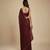 Dark Maroon Party wear Lehenga Saree