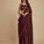 Dark Maroon Party wear Lehenga Saree