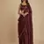Dark Maroon Party wear Lehenga Saree