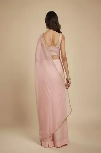 Light Onion Pink Party wear Lehenga Saree