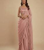 Light Onion Pink Party wear Lehenga Saree